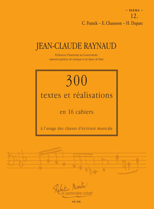 300 Textes et réalisations Cahier 12 (Textes)