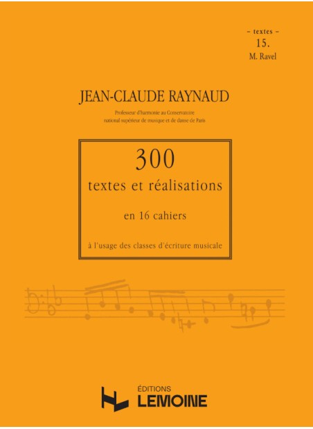 300 Textes et réalisations Cahier 15 (Textes)