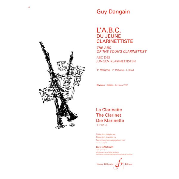 L'ABC du jeune clarinettiste. Volume 1 (trilingue, révisé en 1992)