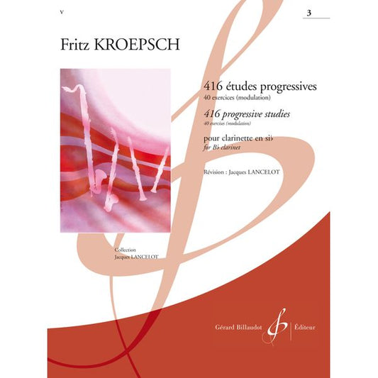 416 Études progressives. Volume 3