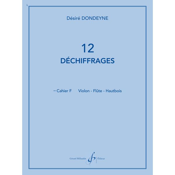 12 Déchiffrages. Supérieur. Volume F