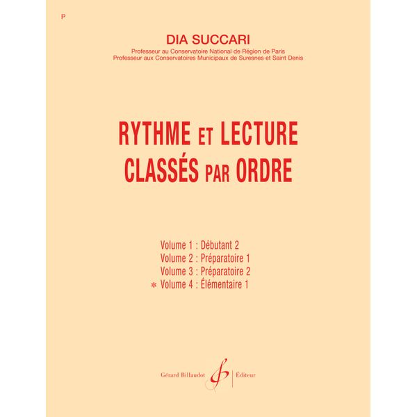 Rythme et lecture classés par ordre. Volume 4
