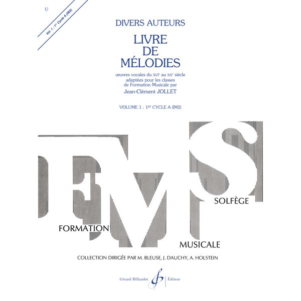 Livre de mélodies. Volume 1