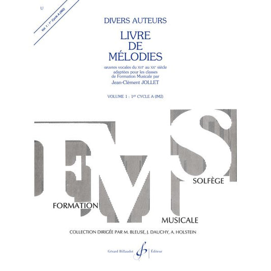 Livre de mélodies. Volume 1