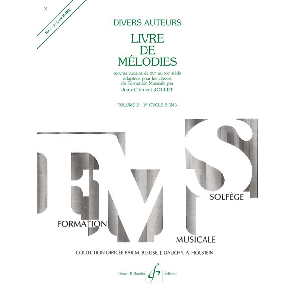 Livre de mélodies. Volume 2