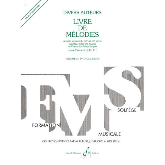 Livre de mélodies. Volume 2
