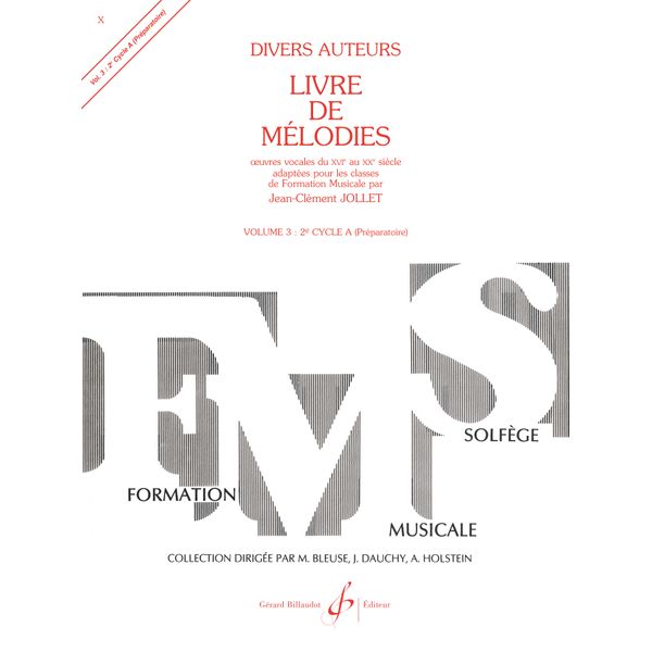 Livre de mélodies. Volume 3