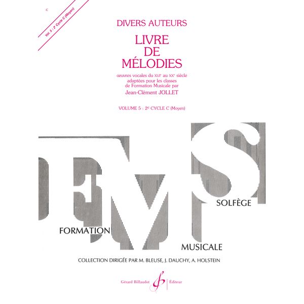 Livre de mélodies. Volume 5