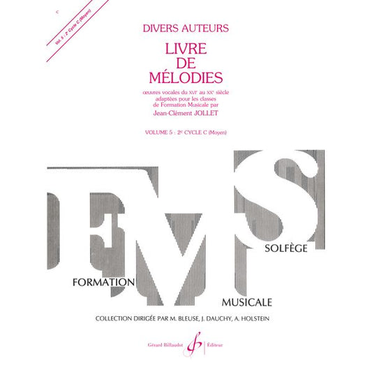 Livre de mélodies. Volume 5