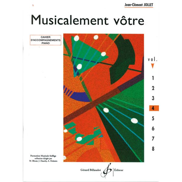 Musicalement vôtre. Volume 4 - Cahier d'accompagnement piano