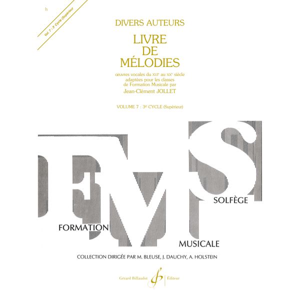Livre de mélodies. Volume 7