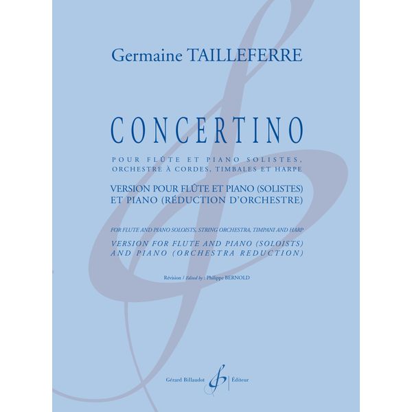 Concertino. Version pour flûte et piano (solistes) et piano