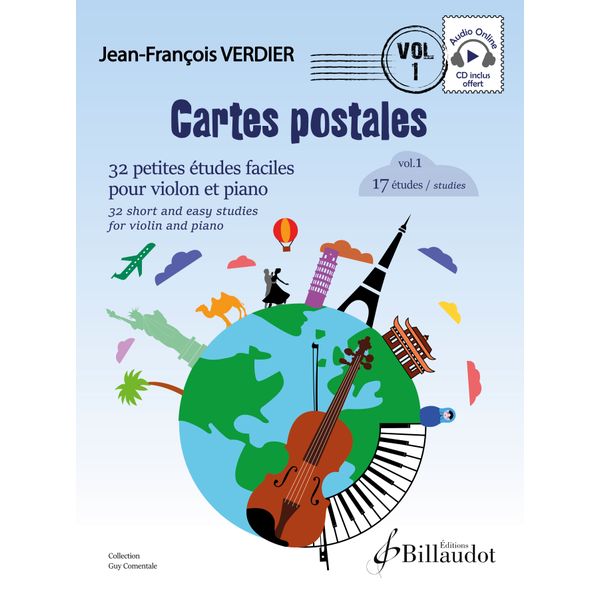 Cartes postales, violon. Volume 1 : 17 études