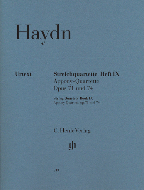 Quatuors à cordes Livre IX op. 71 et 74