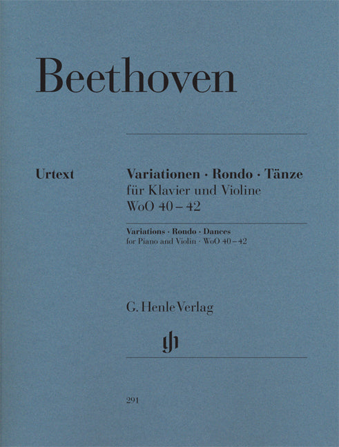 Variations, Rondo, Danses pour piano et violon WoO 40-42