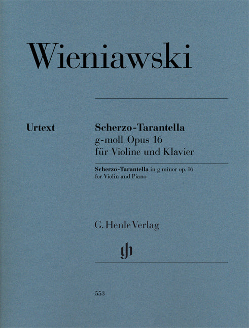 Scherzo-Tarantella sol mineur op. 16 pour violon et piano