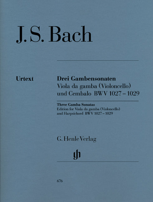 Trois Sonates pour viole de gambe BWV 1027-1029