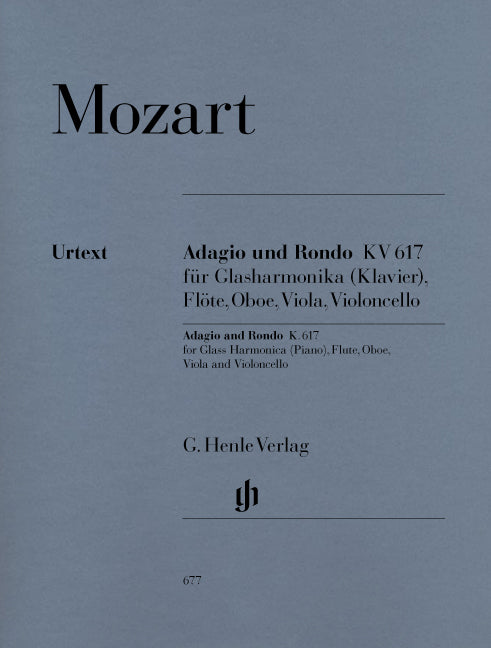Adagio et Rondo K. 617 pour harmonica de verre (piano), flûte, hautbois, alto et violoncelle
