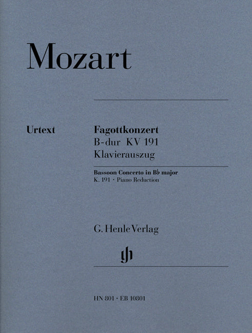 Concerto pour basson Si bémol majeur K. 191