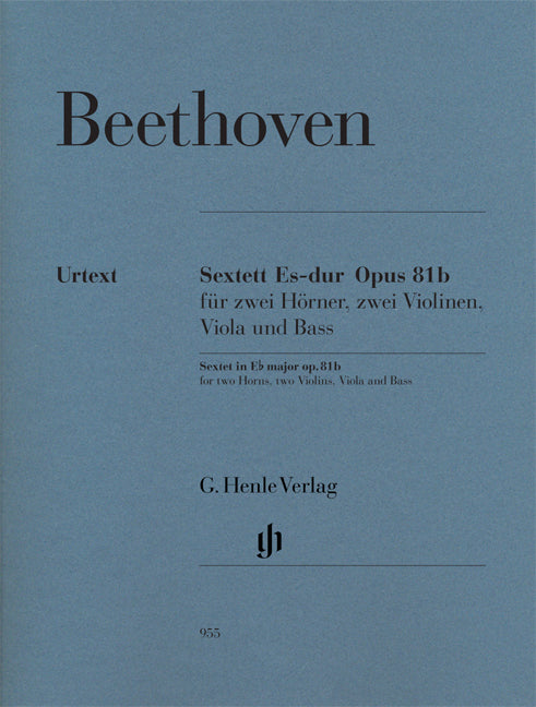 Sextuor Mi bémol majeur op. 81b pour deux cors, deux violons, alto et Bass