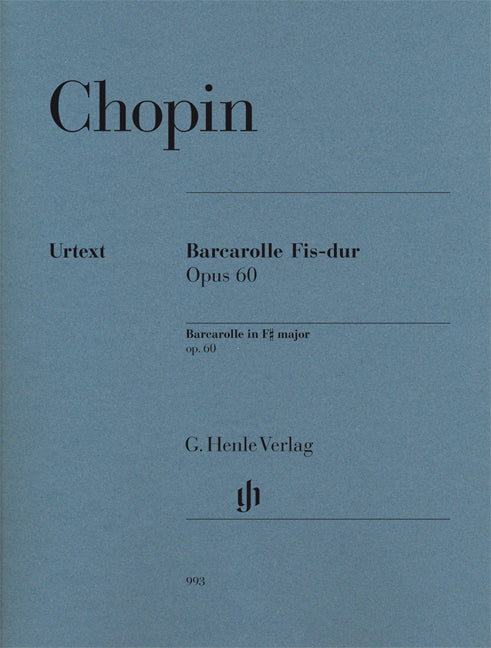 Barcarolle en F dièse major op. 60