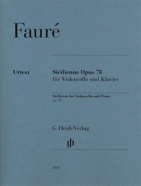 Sicilienne pour violoncelle et piano op. 78