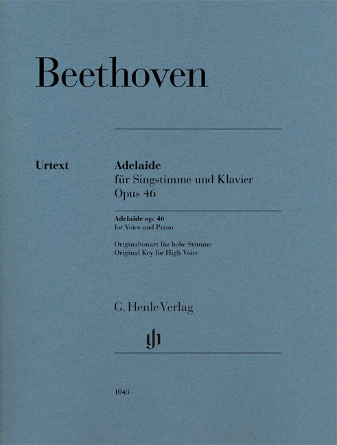 Adelaide op. 46 pour voix et piano