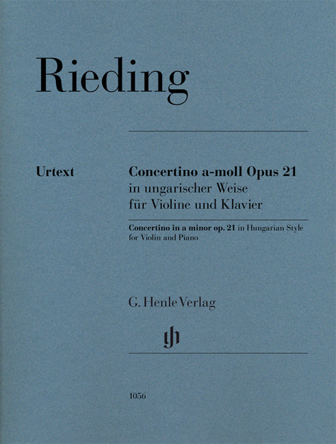 Concertino la mineur op. 21 dans un style hongrois pour violon et piano