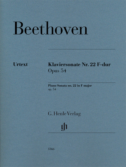 Sonate pour piano n° 22 Fa majeur op. 54