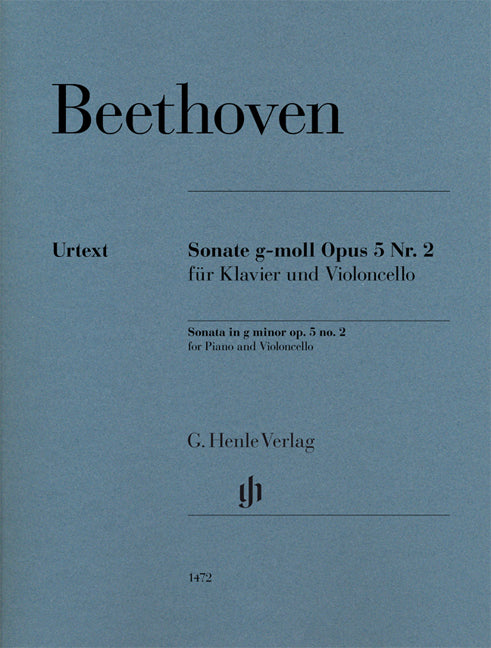 Sonate sol mineur op. 5 n° 2 pour piano et violoncelle