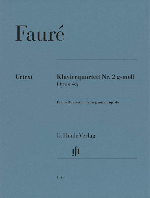 Quatuor avec piano n° 2 sol mineur op. 45