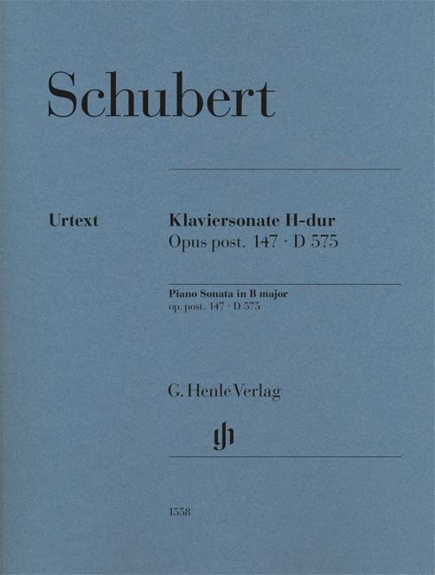 Sonate pour piano Si majeur op. post. 147 D 575