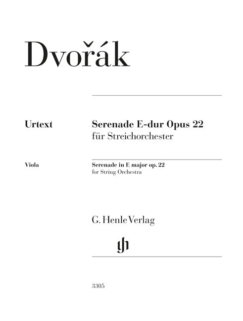 Serenade Mi majeur op. 22 pour orchestre à cordes