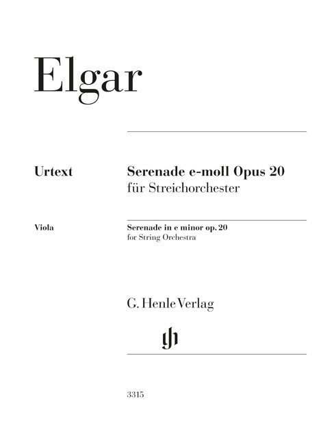 Serenade mi mineur op. 20 pour orchestre à cordes