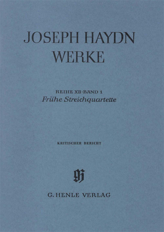 Ser. 12, Vol. 1 | Quatuors à cordes de jeunesse