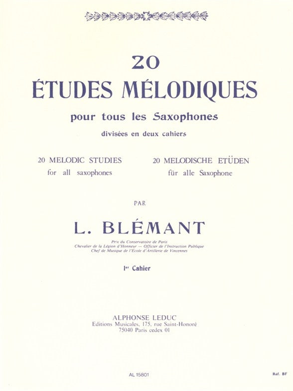 20 Etudes Melodiques 1