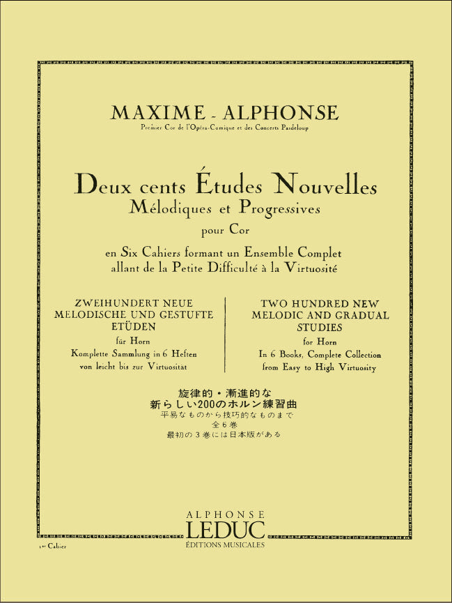 200 Études Nouvelles Mélodiques et Progressives 1