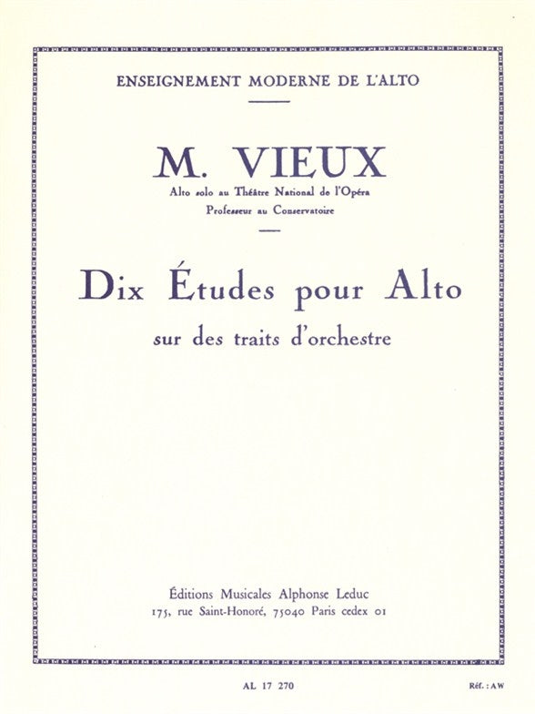 10 Études Sur Des Traits D'Orchestre