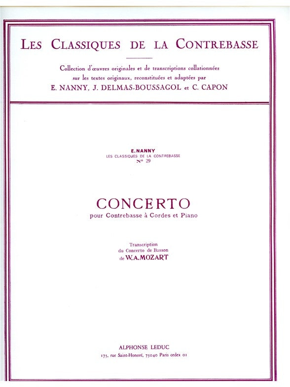 Concerto pour contrebasse et piano
