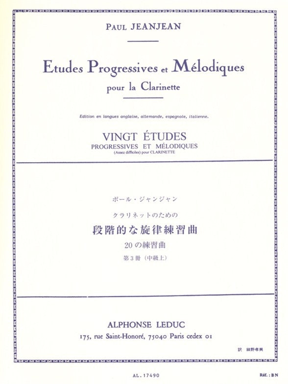 20 Etudes Progressives & Melodiques 3