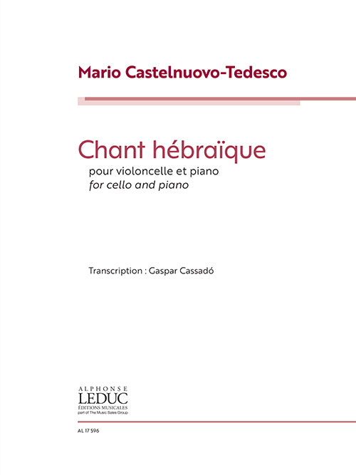 Chant Hebra que For Cello And Piano