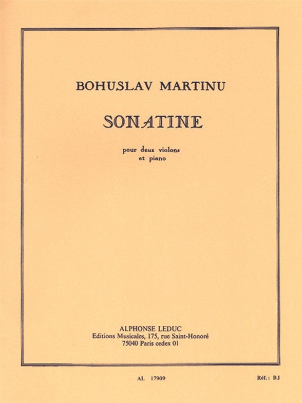 Sonatina pour 2 violons et piano
