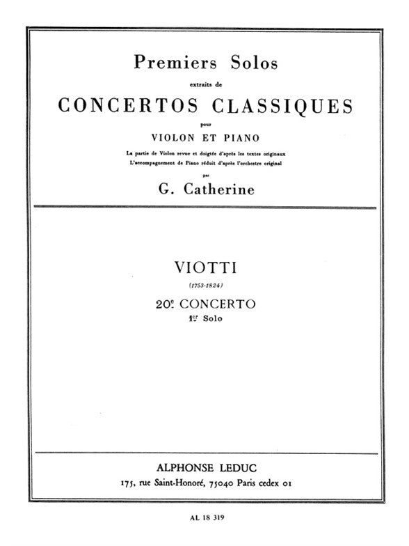 Premiers Solos Concertos Classiques