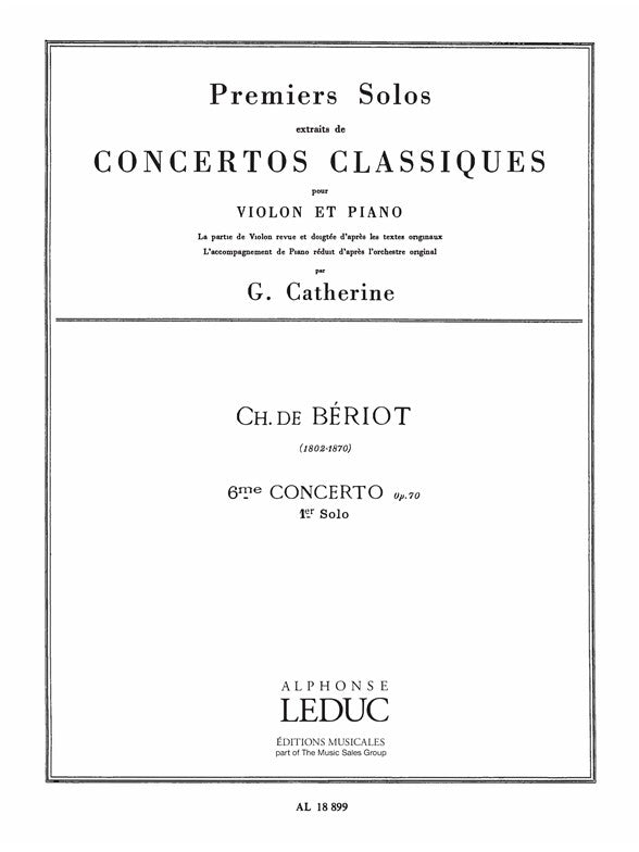 1er Solo Extrait du 6me Concerto pour Violon