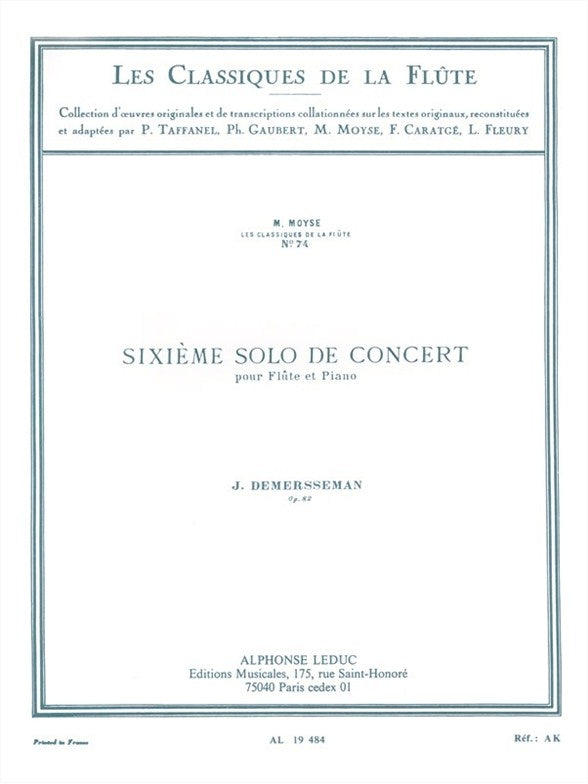 6ème Solo de Concert Op. 82