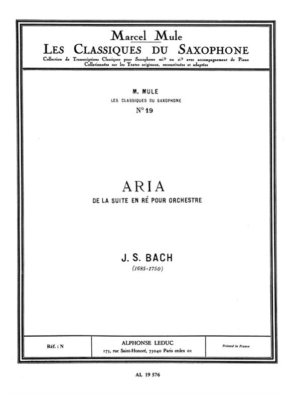 Aria From Suite in D BWV 1068