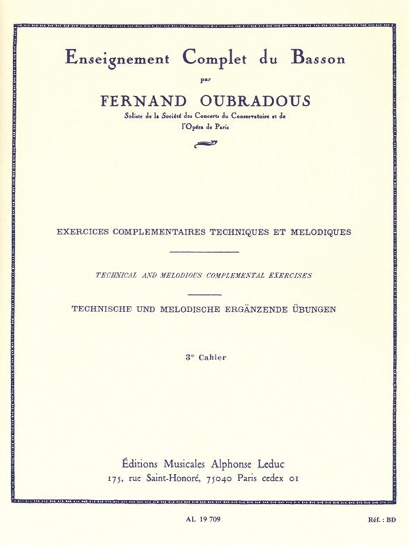 Enseignement complet Volume 3