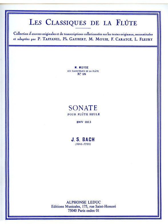 Sonate BWV1013 en la mineur