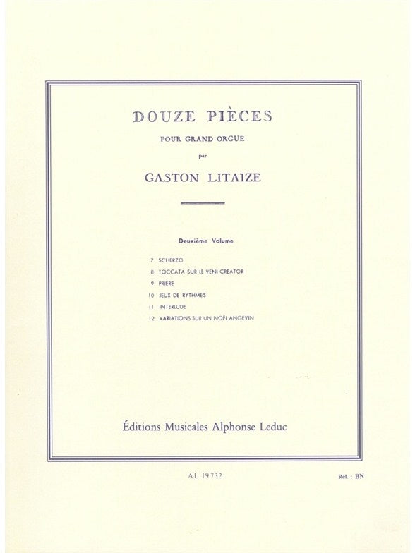 12 Pièces pour Grand Orgue - Vol. 2