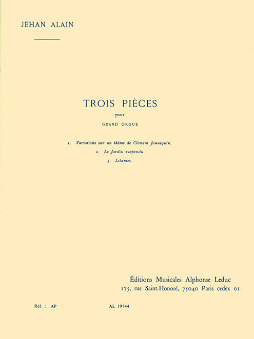 3 Pieces pour Grand Orgue